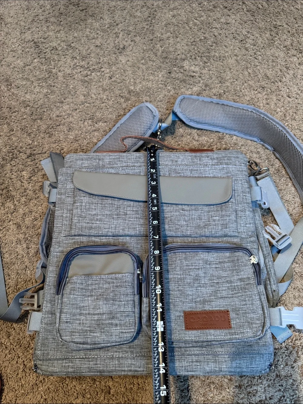 QAQADU Baby Care Portable Changing Pad / Diaper Clutch – Gray